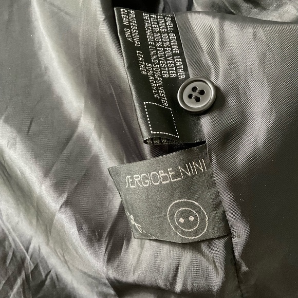 Men’s Sergio Bernini XL LEATHER coat - Picture 5 of 7